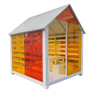 Aula al aire libre <span class=keywords><strong>para</strong></span> niños, casa de sombra de luz de madera anticorrosión, madera maciza, ocio, sol, arcoíris, juego de rol <span class=keywords><strong>para</strong></span> jardín de infantes - Product Image 1