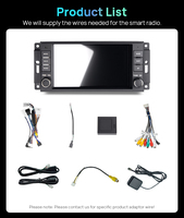 Autoradio Android 7 pouces pour JEEP Grand Cherokee Liberty Wrangler Chrysler Lecteur multimédia de voiture Carplay Auto Double bouton rotatif GPS FM WiFi