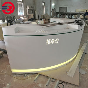 Bancone Bar in Acrilico Traslucido <span class=keywords><strong>con</strong></span> <span class=keywords><strong>Illuminazione</strong></span> <span class=keywords><strong>LED</strong></span>, Design Elegante e Lussuoso, Superficie Solida per Discoteca - Product Image 2