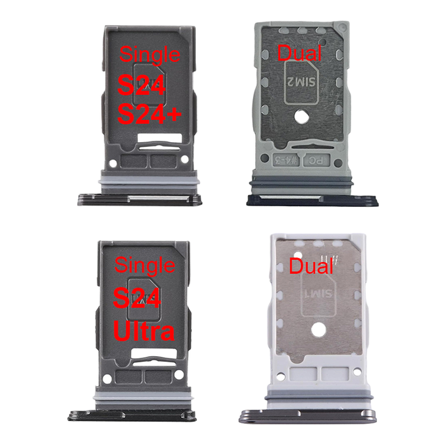 Single Double SIM Repair Accessory S24p Dual Drawer Holder Adapter S24 Plus Ultra SIM Card Tray Slot for Samsung