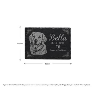 Pierre commémorative personnalisée pour animaux de compagnie, en forme de cœur, en <span class=keywords><strong>ardoise</strong></span>, pour chien ou chat, vente en gros, <span class=keywords><strong>plaque</strong></span> de jardin extérieure - Product Image 3