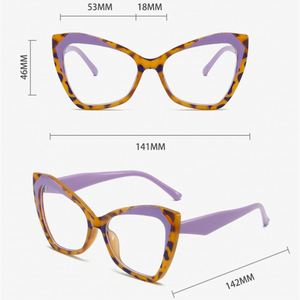 Gafas de Moda Vintage 2025 para Mujer, Monturas de Gafas de Ojo de Gato Coloridas, TR90, Anti Luz Azul, Gafas de Computadora para Mujer - Product Image 4