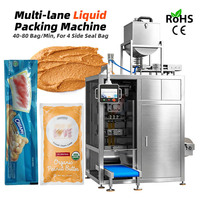 Machine d'emballage automatique multi-voies pour sachets de pâte d'arachide, machine d'emballage multi-voies pour beurre de cacahuète