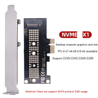 Carte adaptateur M.2 NVMe M-Key vers PCI-e 3.0 SSD PCIe X4 X1 X16 X8 pour adaptateur SSD de bureau carte graphique PC de voiture PCI-E Sot