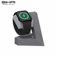SIKAI Desk Setup Charger Stand Holder untuk Apple Watch Seri 11/10/9/8/7/6/5/4/3/2/SE Ultra/Ultra 2 Pengatur Kabel Terintegrasi