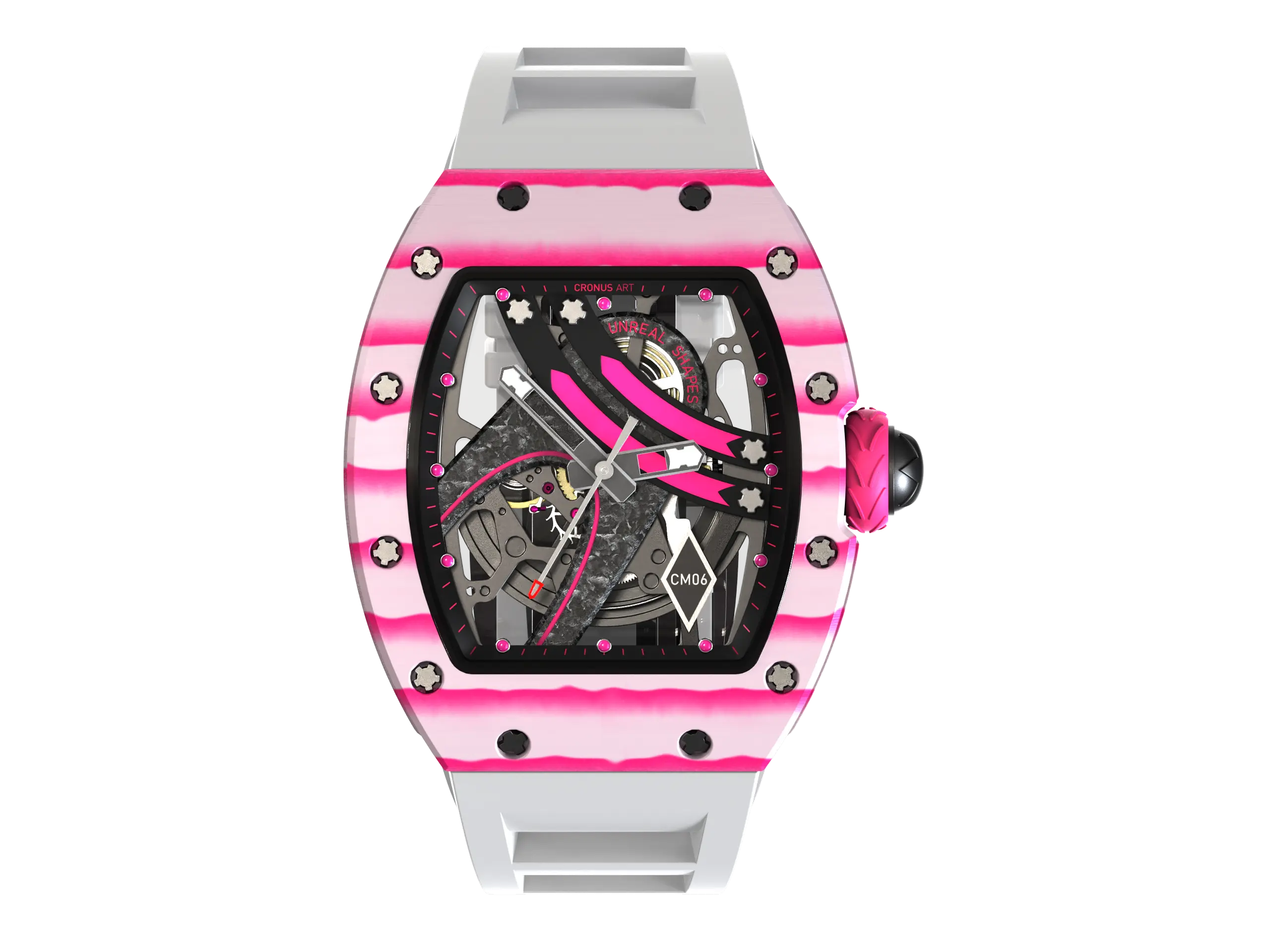 Haut de gamme 50m étanche saphir boîtier de montre montre Ntpt fibre de carbone Fluorescence automatique montre mécanique