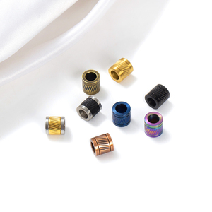 Stainless Steel Jewelry Fittings 6MM <strong>Large</strong> Hole Cylindrical <strong>Bead</strong> <strong>Bracelet</strong> <strong>Bead</strong> Fittings Leather <strong>Bracelet</strong> Separator <strong>Bead</strong> - Product Image 5