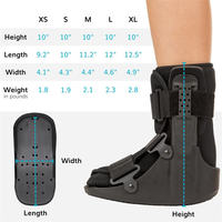 Orthèse de cheville rigide OEM avec sangle réglable, attelle de pied, botte de marche postopératoire pour la récupération des fractures de la cheville pour hommes