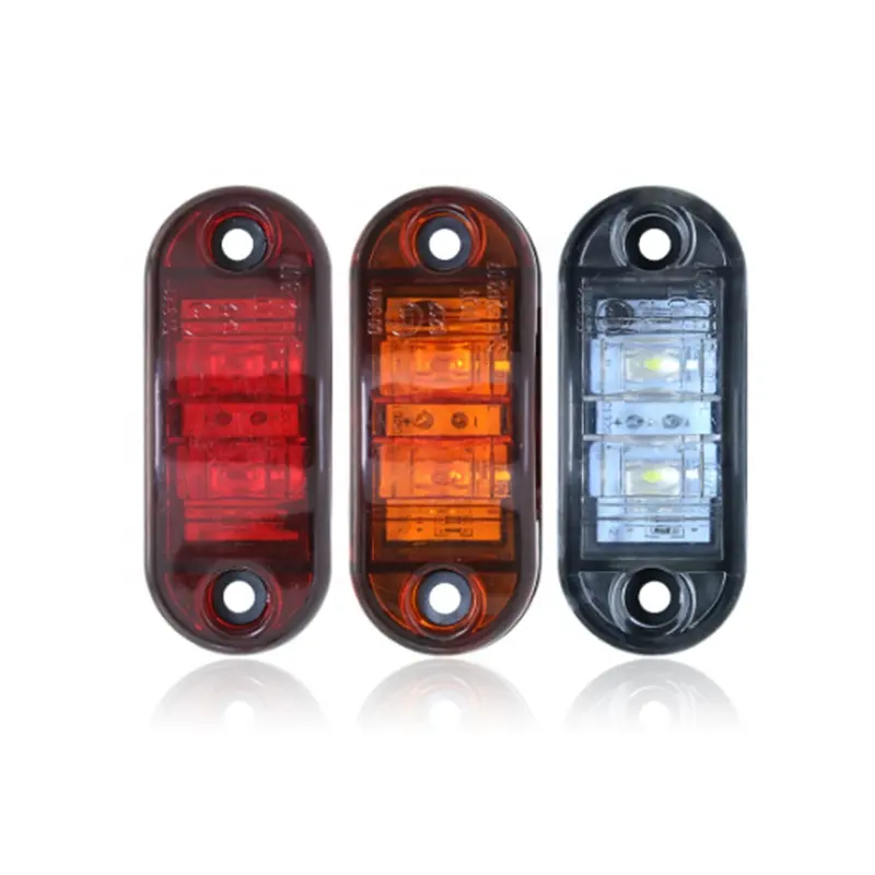 12V 24V LED yan sinyal lambası uyarı kuyruk işık oto araba dış ışıkları römork kamyon kamyon sarı turuncu beyaz kırmızı