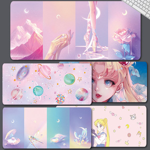 Desenhos animados personalizados Design personalizado Rubber <span class=keywords><strong>Mouse</strong></span> Pad Oversized Pink Ins Style Office Desk Pad para uso portátil - Product Image 5