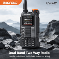 Baofeng Walkie Talkie Genggam Tahan Lama Jangkauan Jauh VHF UHF 6 Band Radio Dua Arah Isi Ulang untuk Komunikasi Tim Kerja Keamanan