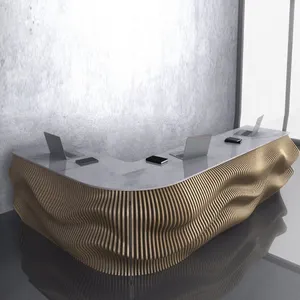 Bán Bàn Tiếp Tân Văn Phòng Điều Hành Hiện Đại Sang Trọng Thiết Kế Mới Tham Số Bằng Gỗ Lớn Hình Chữ L - Product Image 2