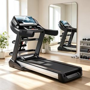 Tapis de course intelligent ultra-silencieux avec éclairage LED, design pliable, inclinaison automatique, arrêt de sécurité, lubrification automatique, moteur 2.0HP, suivi des calories - Product Image 3