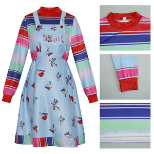 Costumes d'Halloween Poupées d'<span class=keywords><strong>Horreur</strong></span> Effrayantes Clown Cosplay Tenue de Fête Carnaval Jeu d'Enfant Combinaison Robe de <span class=keywords><strong>Princesse</strong></span> Déguisement de Chucky - Product Image 6