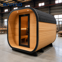 Sauna extérieur tendance 2026 en bois finlandais carbonisé, cabine de sauna de jardin, conception personnalisée, directement de l'usine