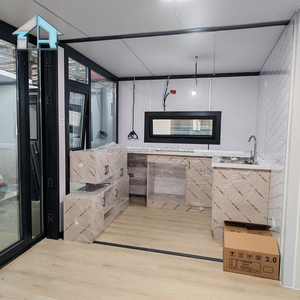 Conteneurs d'expédition préfabriqués personnalisés de 20 pieds Structure pliable en acier Maisons préfabriquées de 40 pieds pour usage de bureau - Product Image 4