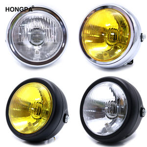 Phare avant de moto rétro modifié rond HONGPA pour accessoires de moto <span class=keywords><strong>Cafe</strong></span> Racer - Product Image 6