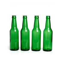 Vente flash : Bouteille en verre vide noire, propre et verte, avec bouchon de bière, 250 ml, 330 ml, 500 ml, 650 ml, 1000 ml
