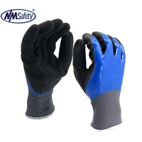 NMsafety Gants en nitrile à double revêtement Gants de fabrication de pétrole et de gaz à usage intensif Gants de construction d'usine de travail