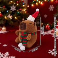 En gros Mini porte-clés en peluche Capybara, animaux en peluche, jouets de Noël, cadeaux de fête, jouet doux et mignon