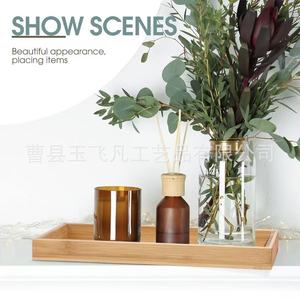 Bamboo Rectangular <b>Tray</b> 29cm Wooden <b>Storage</b> Serving <b>Tray</b> For Home Kitchen Dining Use - Product Image 1