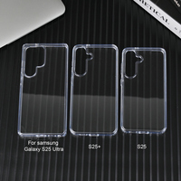 Coque de téléphone à armure transparente pour Samsung Galaxy S25/S25 Plus/S25 Couverture de téléphone portable antichoc transparente résistante à l'ultra jaune