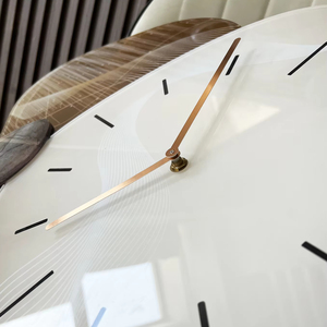 Hiện Đại Acrylic Sơn Với Đồng Hồ Cho Phòng Khách Tường Nghệ Thuật Sáng Tạo Ánh Sáng Và Treo Thiết Kế Cơ Khí Kim Hiển Thị - Product Image 4