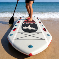 Planche à pagaie gonflable tout-terrain premium 12' (iSUP) écologique, portable, certifiée CE, en PVC de qualité militaire avec technologie Drop Stitch