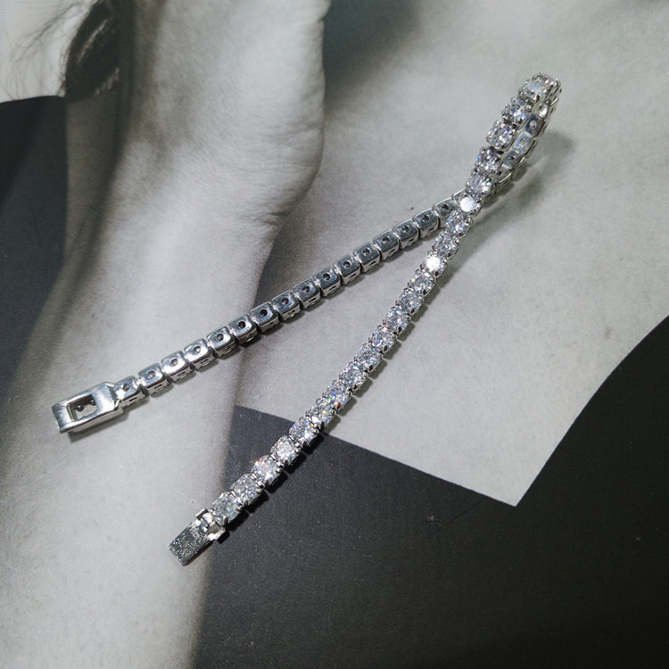 Argent Bijoux Principal Matériel et Zircon Pierre Principale de haute qualité 925 argent bracelet cz