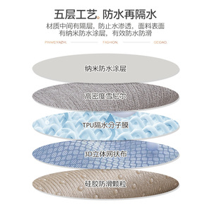 Waterproof Sofa Cushion <b>Pad</b> Solid Color Chenille Elastic Fit All Seasons Anti <b>Scratch</b> Non Slip Cover - Product Image 3