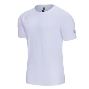 Liitong — t-shirts refroidissants pour hommes, maillot de sport à col rond, en nylon, avec logo oem, pour la course, personnalisable, vente en gros