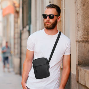 Hersteller Custom Sky Blue Sacoche Homme Schulter Seite Sling Nylon Sling Damen Messenger Gürtel tasche Herren Umhängetasche - Product Image 4