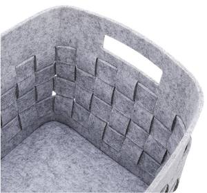 <span class=keywords><strong>Chine</strong></span> fournisseurs en gros panier de rangement tissé en tissu feutre rectangulaire plié à la main de haute qualité avec poignées - Product Image 5