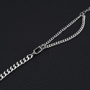 2026 New Simple Popular Design Double Layered <b>Chain</b> Bracelet <b>Titanium</b> Steel Women's Bracelets Wholesale Jewelry For Gift - Product Image 5