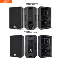 Système de sonorisation professionnel DJ PA T24N avec deux enceintes actives/passives pleine gamme de 12 pouces pour spectacles et performances