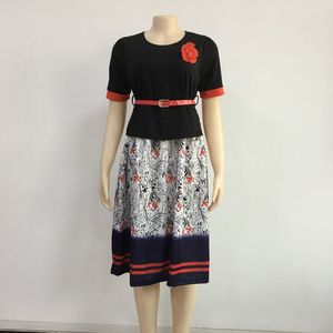 Vestido Casual <span class=keywords><strong>de</strong></span> Moda para Mujer, <span class=keywords><strong>Talla</strong></span> <span class=keywords><strong>Grande</strong></span>, Estilo Africano, Diseño Floral, Última Moda 2022, Alta Calidad - Product Image 4