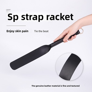 Macaron en cuir véritable fessée Paddle - BDSM Sensation Whip pour jeu adulte - Product Image 2