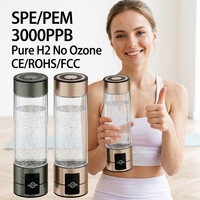 Bouteille d'eau hydrogénée haute pureté 3000PPB 420ml, technologie SPE PEM, ioniseur d'eau hydrogénée portable, vente en gros, usine