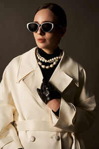 Abrigo Largo de Invierno para Mujer, 100% Poliéster y Forro 100% Algodón, Cuello en V, Doble Botonadura, Grueso - Product Image 5