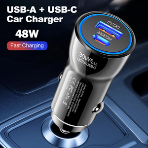 Ricarica rapida 2 porte USB tipo C veicolo 48W USB caricatore per auto per telefono 14 15 16 17 Pro Max Tablet - Product Image 3