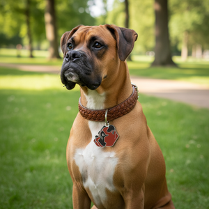 Placa de Identificación para Perro Boxer, Colgante Marrón para Collar de Mascota - Product Image 3
