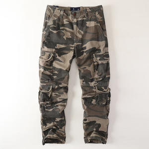 Salopette rétro 100% coton pour homme Pantalon décontracté camouflage multi-poches mi-droit grande taille Style formel léger - Product Image 5