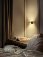 Luz Nocturna LOHAS con Enchufe de Pared, Estilo Aplique, 3000K, Brillo Regulable, Sensor de Anochecer al Amanecer, Iluminación Nocturna para Dormitorio