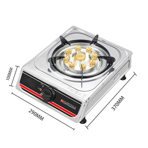 Estufa de Gas de 1 Quemador de nueve boquillas Diseño de ahorro de espacio de acero inoxidable con perillas de seguridad y cocina de Gas portátil de Encendido automático - Product Image 2