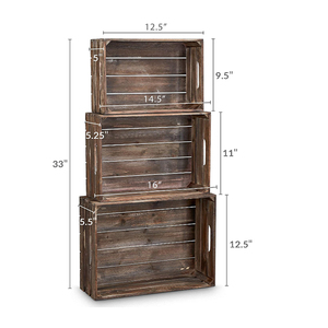 Wholesale high quality three-piece living room decoration wooden box mini crate