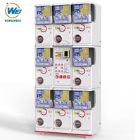 WANGERBAO Distributeur automatique de capsules de jouets Gacha, mini, en plastique, personnalisable, à monnayeur, avec système de paiement centralisé