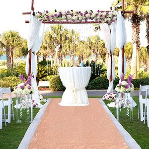 Corridori per corridoi 1.2m x 20m Runner per corridoi in oro rosa Runner per tappeti da <span class=keywords><strong>sposa</strong></span> per decorazioni per cerimonie nuziali - Product Image 1