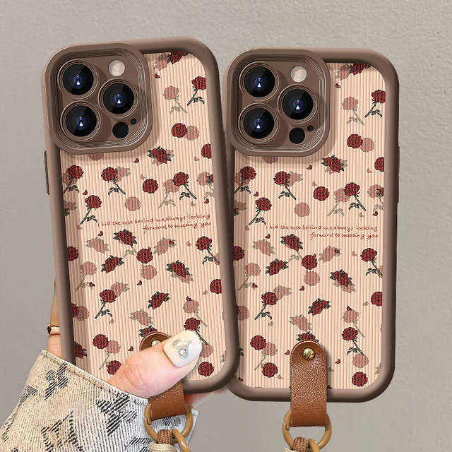 ShanHai Vertical Rose Flower Phone case Suitable for iPhone 16 15 14 13 12 11 X XR Xs SE2 SE 8 7 Silicone Protective case