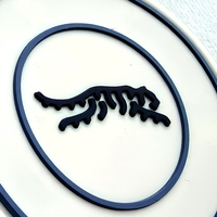 Badge en silicone 3D écologique personnalisé Gillian, logo en relief pour vêtements, sacs, chapeaux