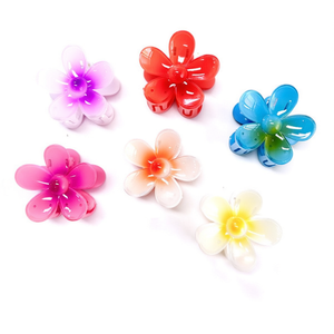 Fermaglio per capelli a forma di fiore a cinque petali da 8 cm per donna - Product Image 2